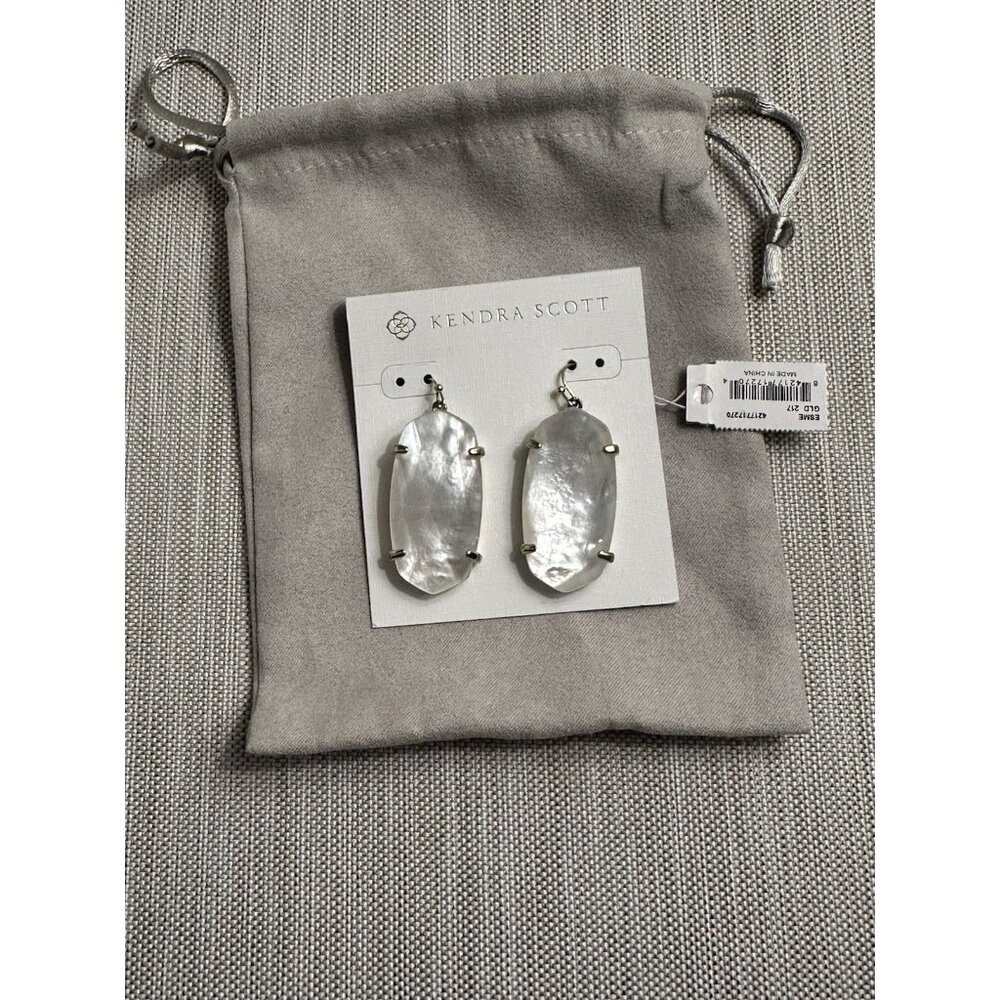 Kendra Scott Esme Drop Earrings In Ivory Pearl Gold‎ Dangle NEW Classic